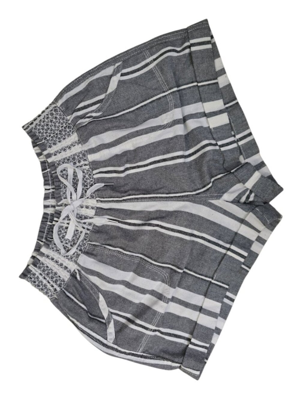 Forever 21 Striped Smocked Waist Drawstring Beach Shorts XS/S
